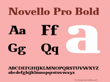 Novello Pro Bold Version 1.002 2006图片样张