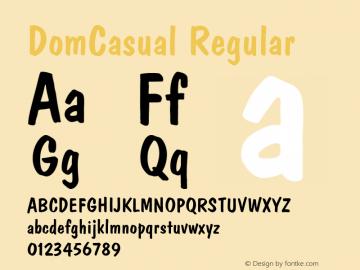 DomCasual Regular 1.0图片样张