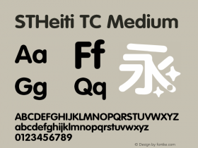 STHeiti TC Medium 6.1d10e1 Font Sample