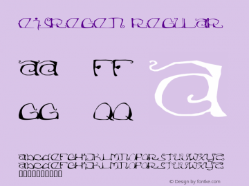 Eisregen Regular Macromedia Fontographer 4.1 12.04.01 Font Sample