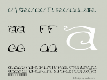 Eisregen Regular Macromedia Fontographer 4.1 12.04.01 Font Sample