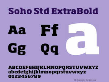 Soho Std ExtraBold Version 1.000图片样张