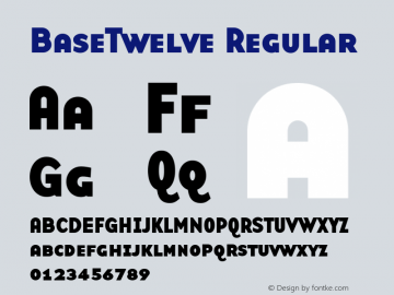 BaseTwelve Regular Version 1.00图片样张