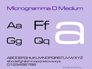 Microgramma D Medium 001.005 Font Sample