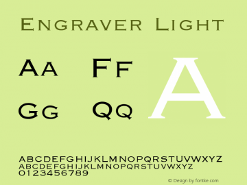 Engraver Light Version 001.000图片样张