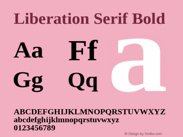 Liberation Serif Bold Version 1.02图片样张