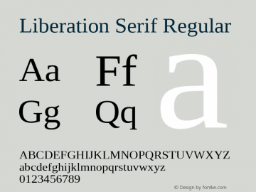 Liberation Serif Regular Version 1.02图片样张