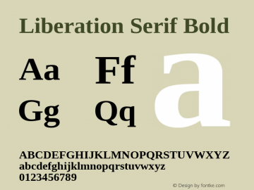 Liberation Serif Bold Version 1.02图片样张