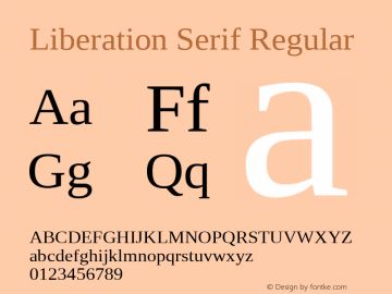 Liberation Serif Regular Version 1.02图片样张