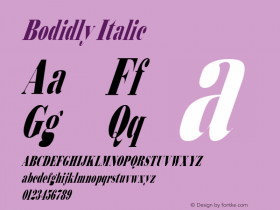 Bodidly Italic Altsys Metamorphosis:4/9/92图片样张