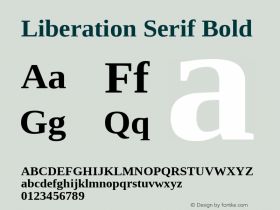 Liberation Serif Bold Version 1.00图片样张