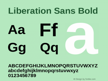 Liberation Sans Bold Version 1.07.2图片样张