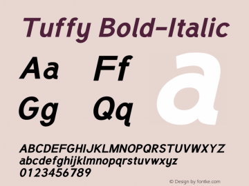 Tuffy Bold-Italic Version 001.000图片样张