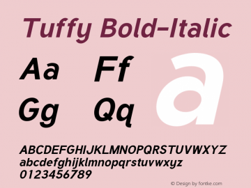 Tuffy Bold-Italic Version 001.100图片样张
