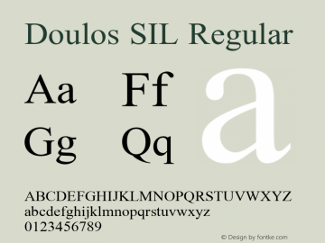 Doulos SIL Regular Version 4.102 Font Sample