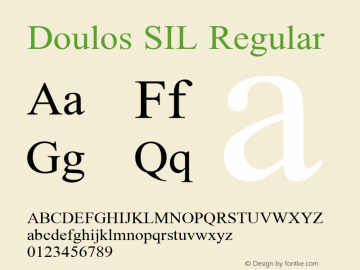Doulos SIL Regular Version 4.104 Font Sample