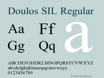 Doulos SIL Regular Version 4.106 Font Sample