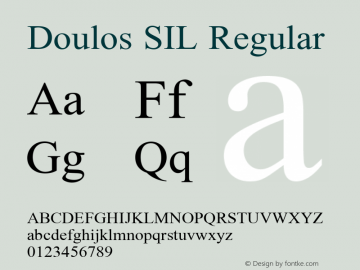 Doulos SIL Regular Version 4.112 Font Sample