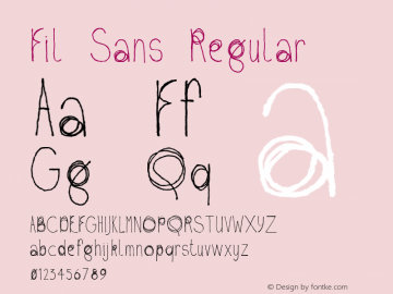 Fil Sans Regular Version 1.000 Font Sample