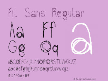 Fil Sans Regular Version 1.000图片样张