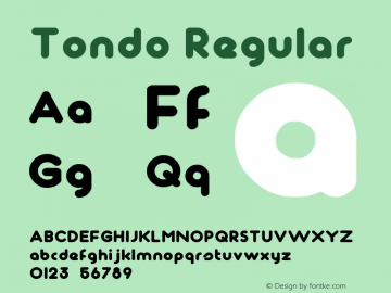 Tondo Regular Version 0.1 Font Sample
