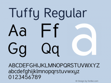 Tuffy Regular Version 001.280 Font Sample