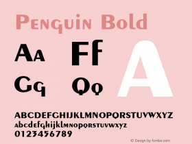 Penguin Bold v1.0c Font Sample