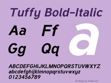 Tuffy Bold-Italic Version 001.280图片样张
