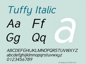Tuffy Italic Version 001.280图片样张