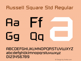 Russell Square Std Regular Version 2.026;PS 002.000;hotconv 1.0.50;makeotf.lib2.0.16970 Font Sample