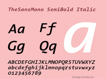 TheSansMono SemiBold Italic 001.000图片样张
