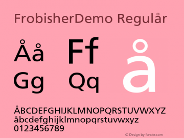 FrobisherDemo Regular 001.51 Font Sample