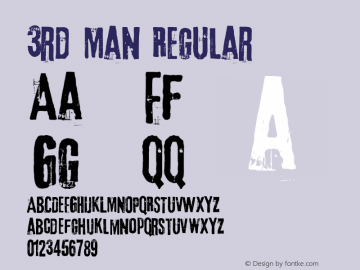 3rd Man Regular Macromedia Fontographer 4.1 31.8.2007 Font Sample