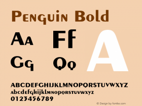 Penguin Bold 1.0 Wed Nov 18 11:43:23 1992 Font Sample