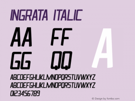 Ingrata Italic Version 1.0图片样张