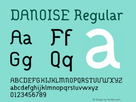 DANOISE Regular Version 001.000 Font Sample