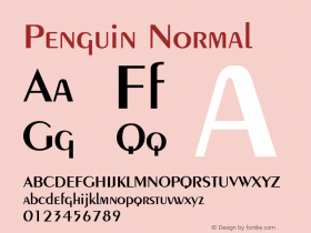Penguin Normal 1.0 Wed Nov 18 11:44:42 1992 Font Sample