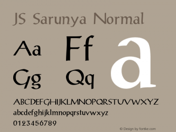 JS Sarunya Normal Version 1.5; 2002图片样张