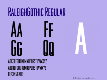 RaleighGothic Regular 001.000图片样张