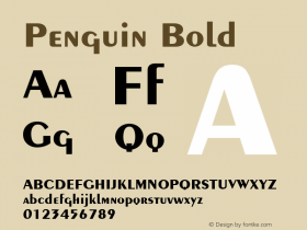 Penguin Bold 001.003 Font Sample