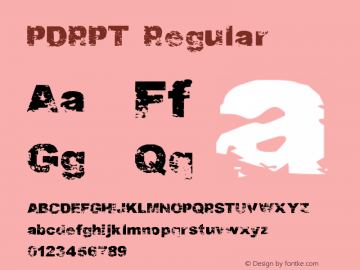 PDRPT Regular 16/9/2007 Font Sample