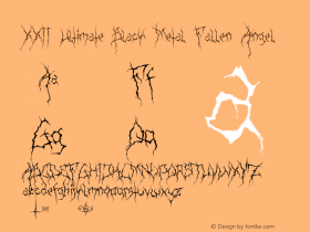 XXII Ultimate-Black-Metal Fallen-Angel Version 1.0 Font Sample