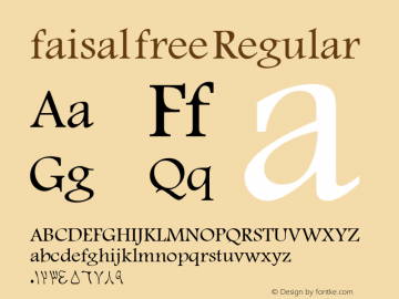 faisal free Regular faisal al-sebei 1422 h Font Sample
