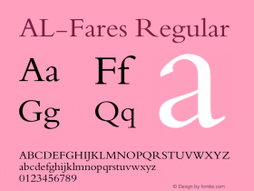 AL-Fares Regular Version 2.0 Font Sample