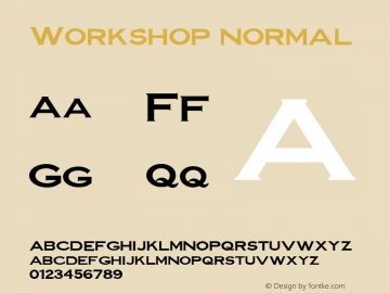 Workshop normal 001.003 Font Sample