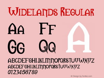 Widelands Regular 1.0.1.1 Font Sample