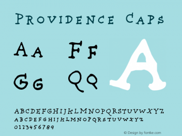 Providence Caps Version 001.000 Font Sample