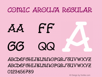 Comic Arousa Regular 001.000 Font Sample