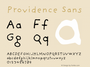 Providence Sans Version 001.000 Font Sample