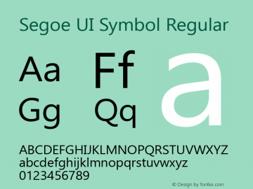 Segoe UI Symbol Regular Version 6.13图片样张